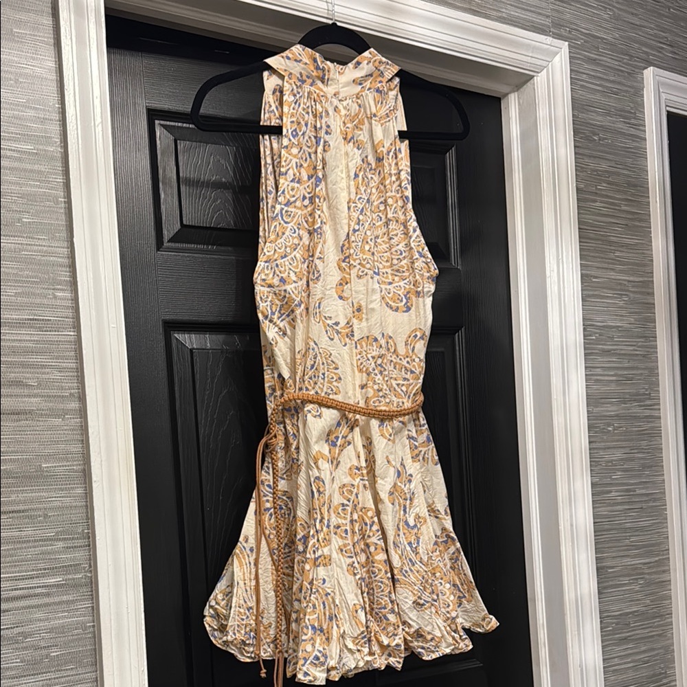 Zara Beige and Tan Halter Mini Dress - Picture 5 of 6